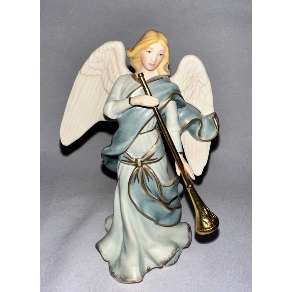 Lenox Little Town of Bethlehem Navity Angel Trumpet Handcrafted Retired Replace
